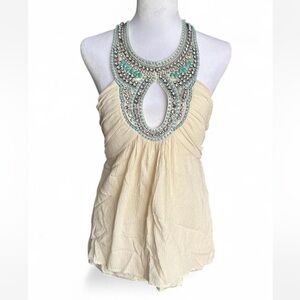 Y2K Bebe beaded halter babydoll